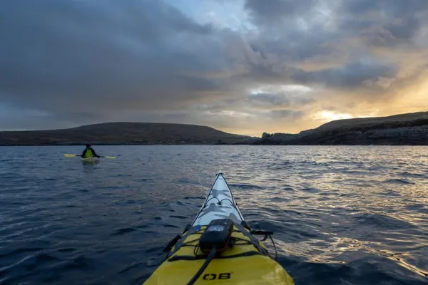 Kayak at sea